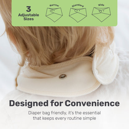 Lamb Babies Bandana Bib with 3 adjustable snap sizes