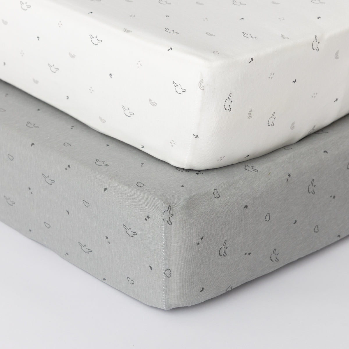 Lamb Babies Comfort Fitted Crib Sheet in Pattern on a crib mattress