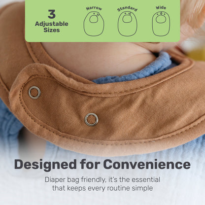 Lamb Babies Snug Drool Bib with 3 adjustable snap sizes