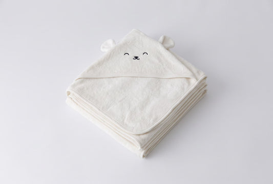Lamb Babies Snuggle Baby Hooded Towel with eared hood, folded
